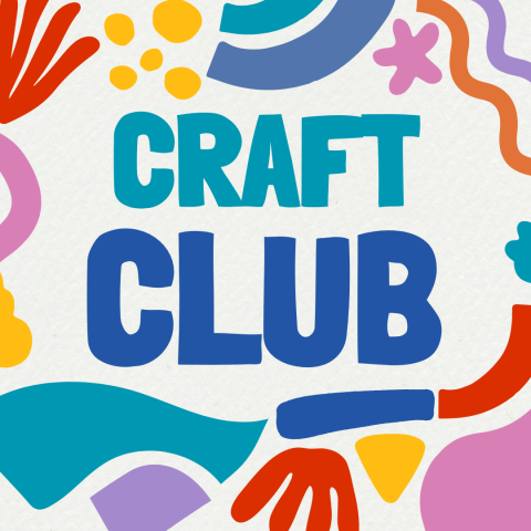 Text reads Craft Club with colorful shapes