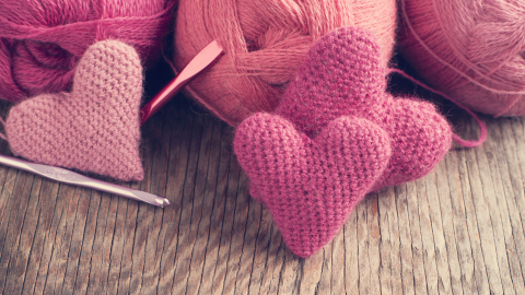 Heart knitting